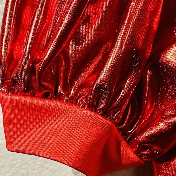 The Rise Of Red Heart Jacket Metallic Red Cropped Costume Euro Size 140/ Us XS/S - Picture 4 of 12